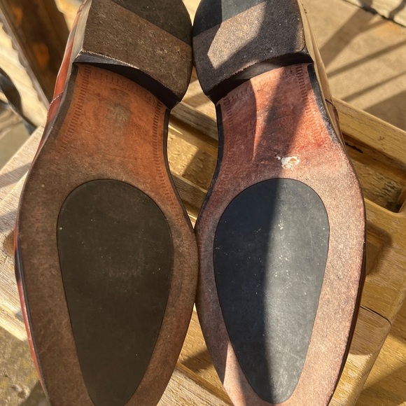 Johnston and Murphy Men’s Cognac Loafers B 11 Size 9.5W - Picture 9 of 13